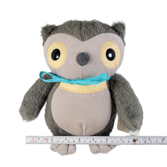 Kohl's Cares Owl Plush Stuffed Animal Gray Yellow Eyes 10" Toy Stuffie - Picture 4 of 12
